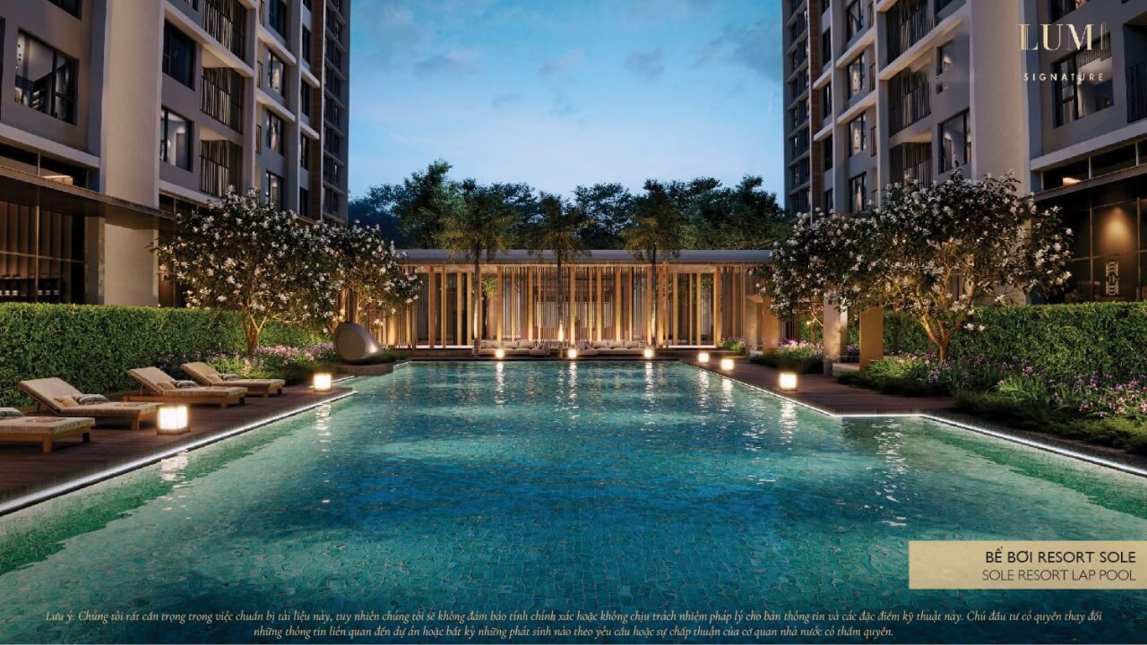 Bể bơi resort tại Lumi Hanoi