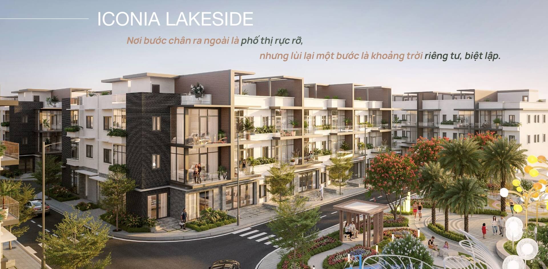 Khuôn viên dự án Iconia Lakeside