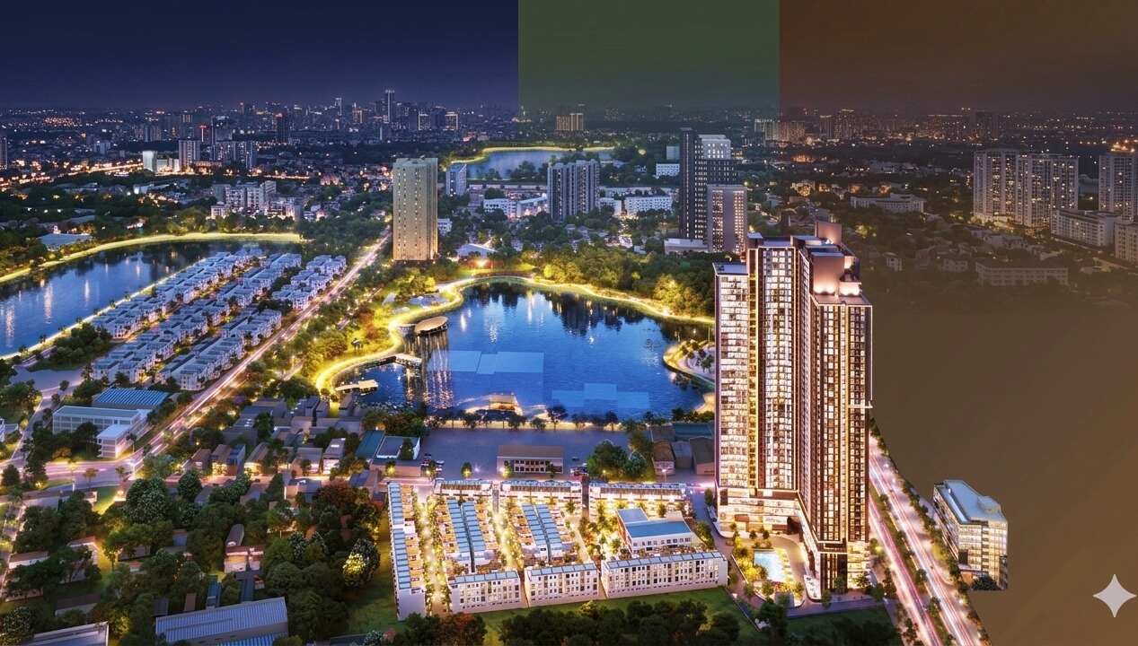 Về đêm tại Mipec Iconia Lakeside