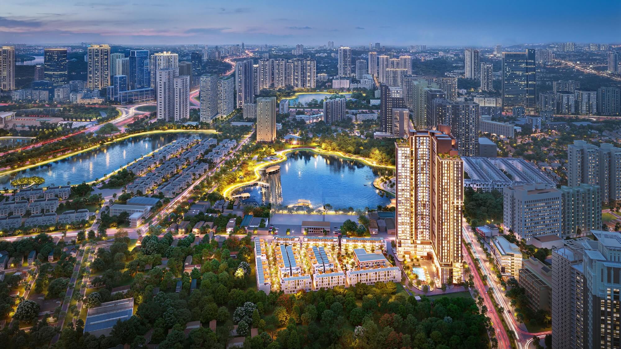 Vị trí dự án Iconia Lakeside ngay kề cận hồ điều hoà