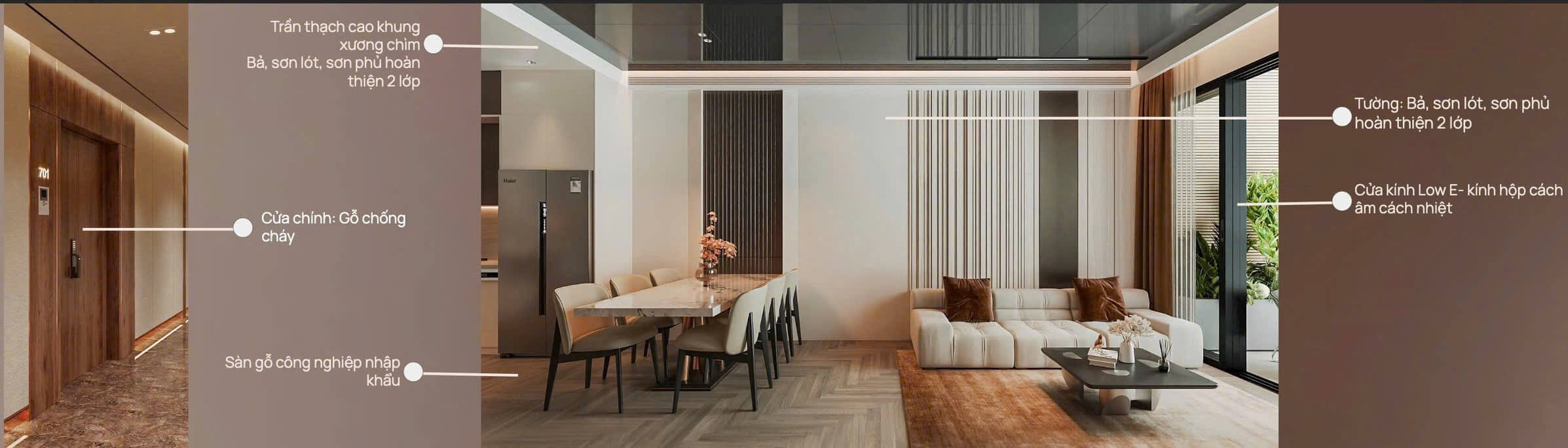 Hoàn thiên phòng khách căn hộ Iconia Lakeside